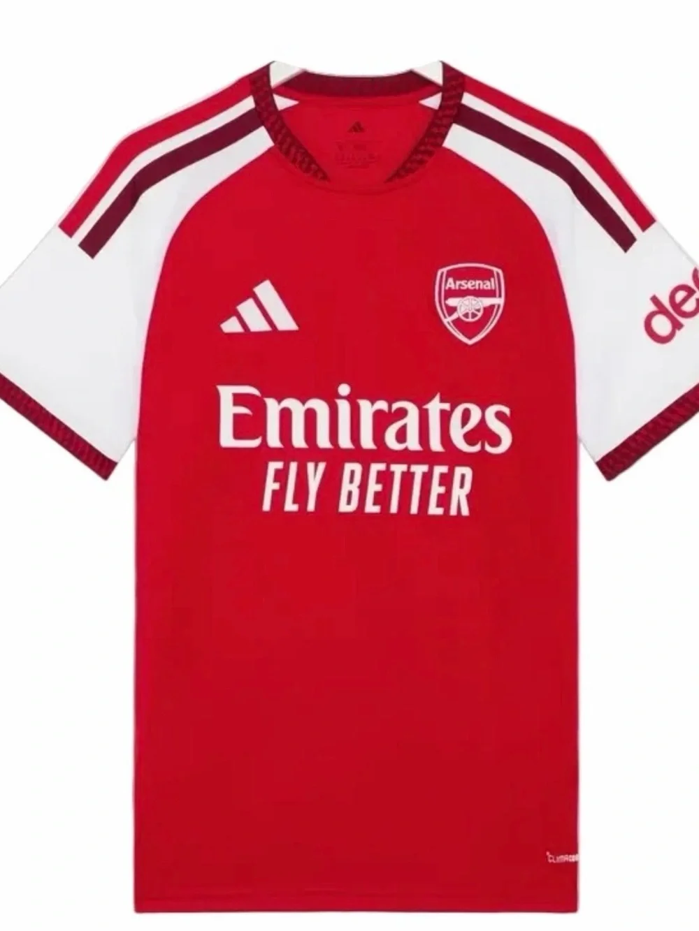 Arsenal Authentic Adidas Red and White Men’s Champions 26 Soccer Jersey